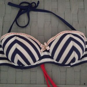 Betsey Johnson Nautical Bikini Top